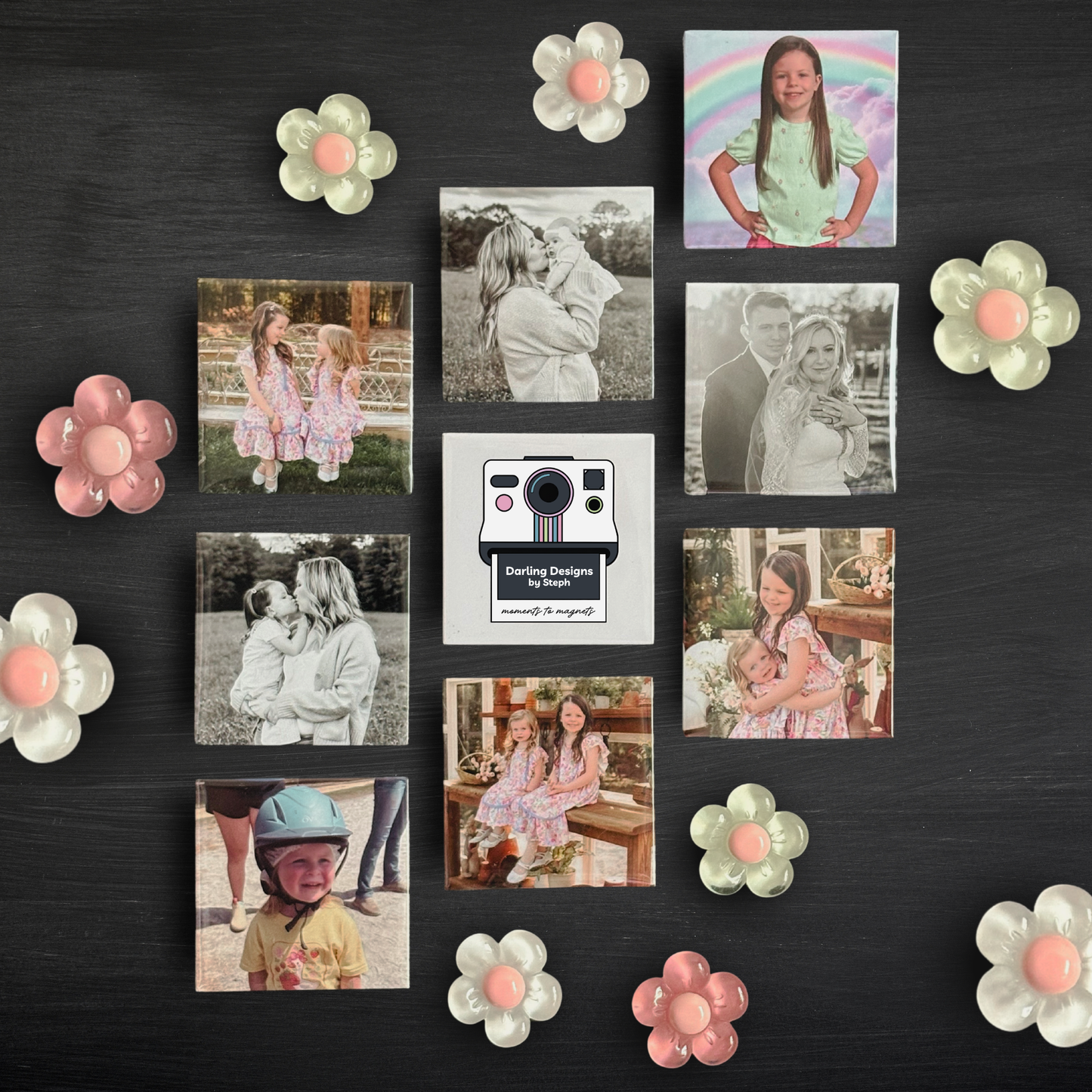 2" Custom Photo Magnets - set of 9